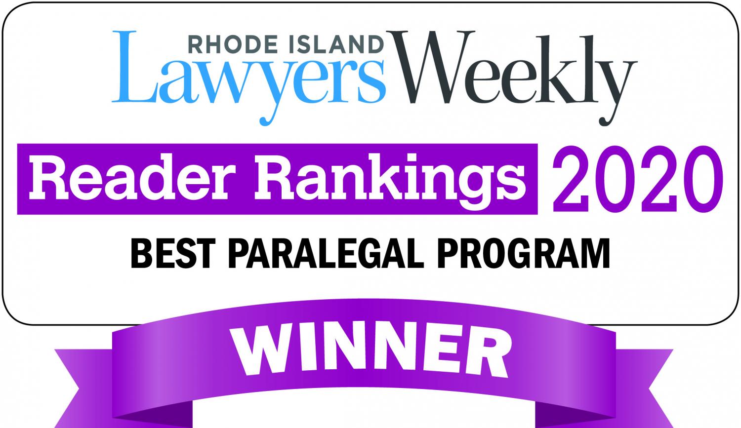 Voted Best Paralegal Program by Lawyer's Weekly 