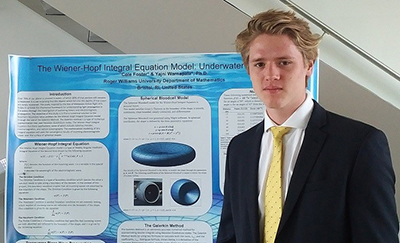 Student presents poster at Student Academic Showcase and Honors event