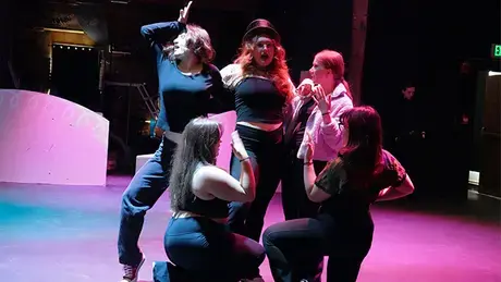 Students performing Cabaret.