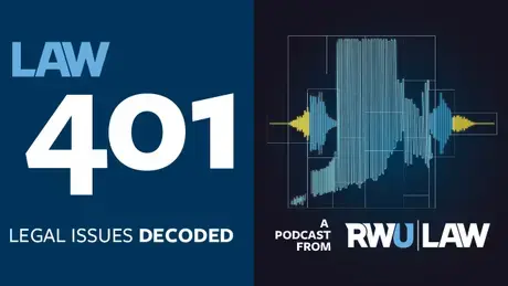 Law 401 podcast logo.