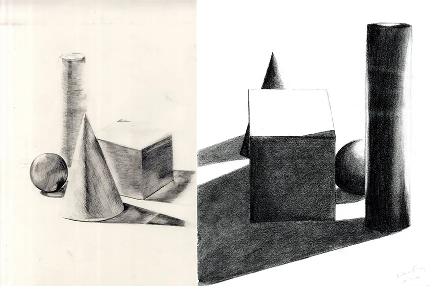 Shadow drawings by Summer Academy Students