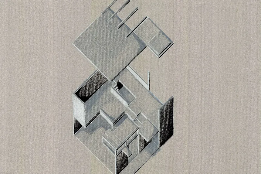 A hand drawn model by a Summer Academy Student