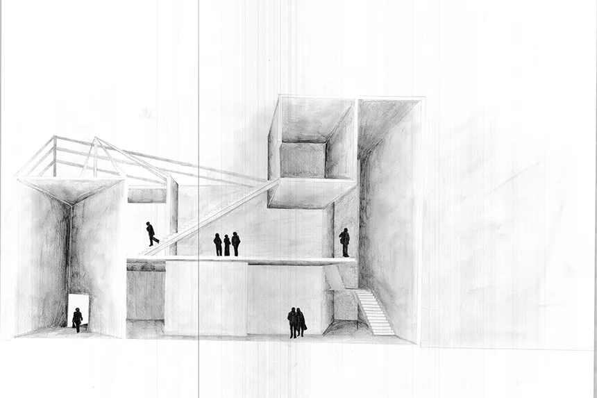 Building sketch by a Summer Academy Student