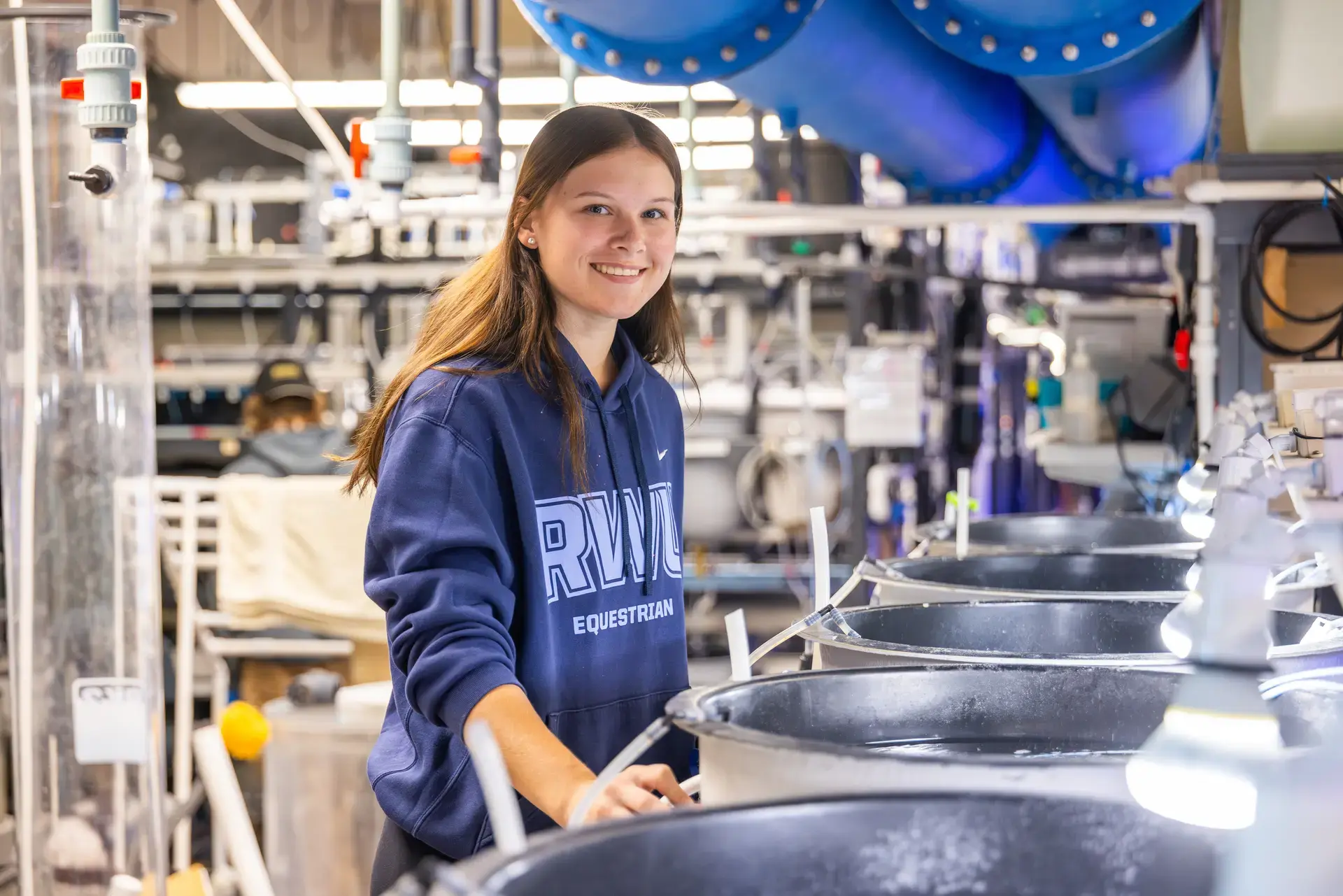 Student working in wetlab