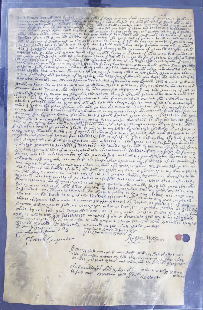  This 1661 document serves as a vital piece of evidence in understanding the land disputes in Providence, reflecting the community's reliance on trusted figures like Mary Williams to navigate complex agreements.