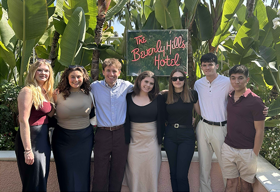 PRSSA students at The Beverly Hills Hotel in LA