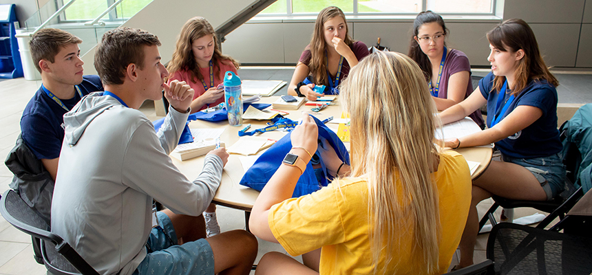 image of RWU Honors Program students studying together