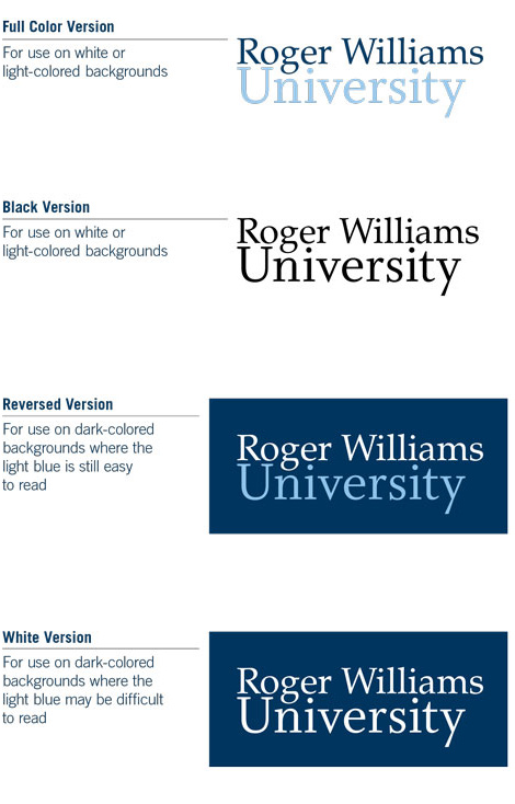 Logo And Guidelines Roger Williams University