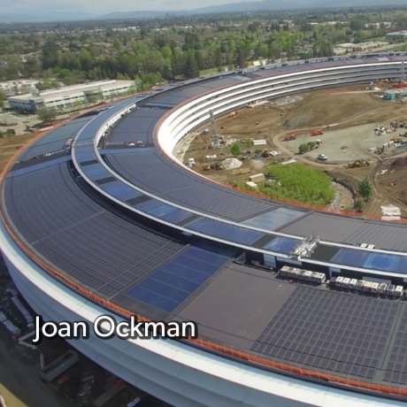 A photo of Apple Headquarters from Joan Ockman's presentation