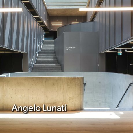 Interior stairs of Pirelli Learning Center in Milan