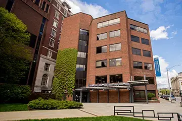 Exterior shot of RWU's Providence campus.