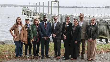 Congressman Gabe Amo visits RWU.