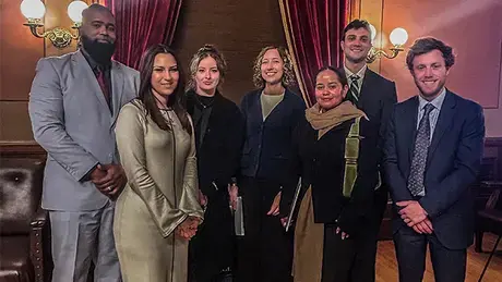 Students presenting at the first RI Housing Policy Showcase