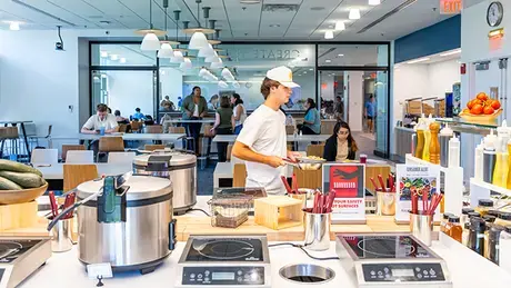 Student at the new Create Your Own station.