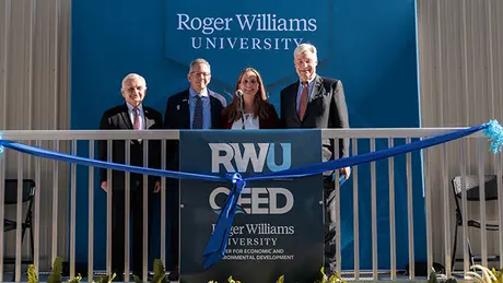 Histology Lab ribbon cutting ceremony at RWU.