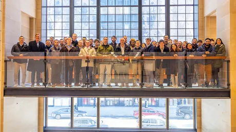 Group picture of real estate students in New York City