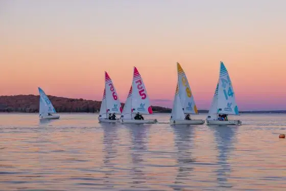 Sailboats on the Mount Hope Bay