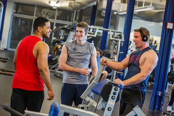 Students in the gym.