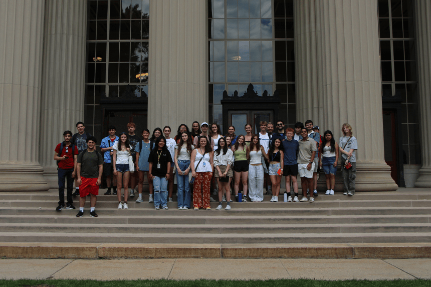 Summer Academy student group photo on a field trip