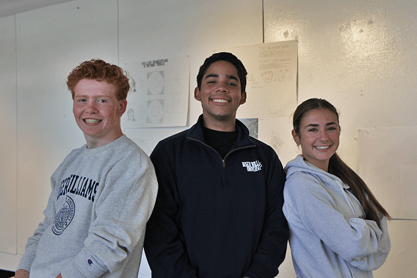 Three Summer Academy students posing for a photo together