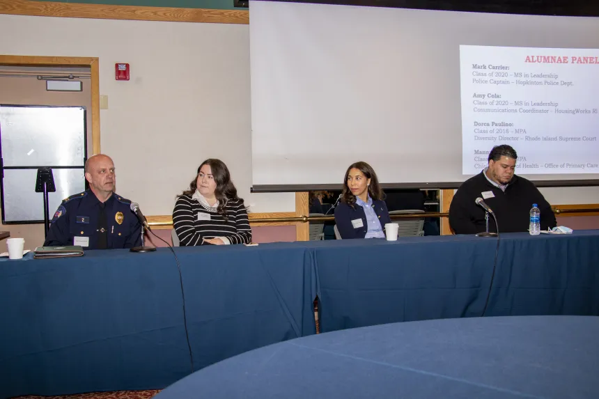 RWU MPA and Leadership alumni address the 2022 RIASPA Conference