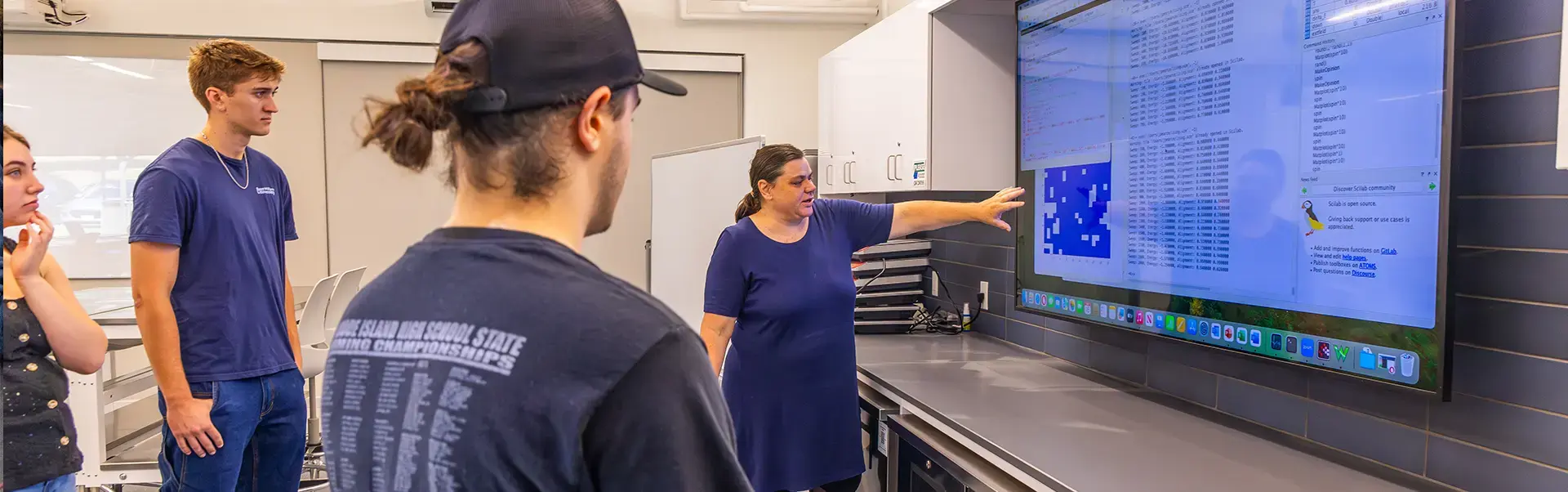 Students in Applied Math with instructor
