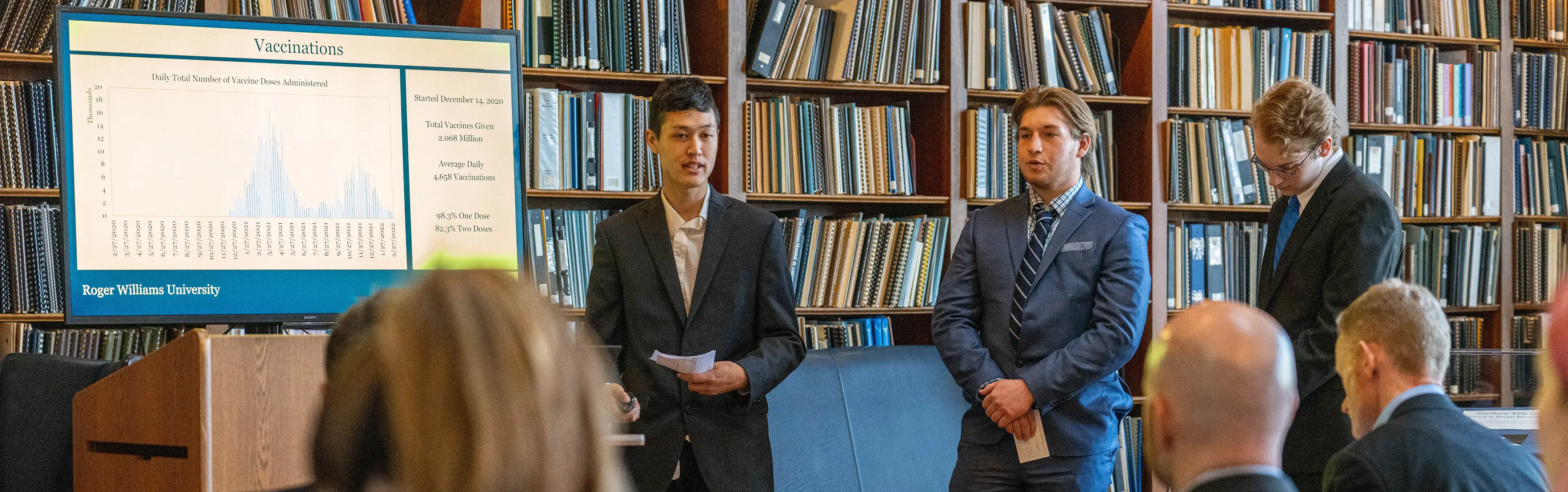 Students present on vaccination rates amoung a specific population