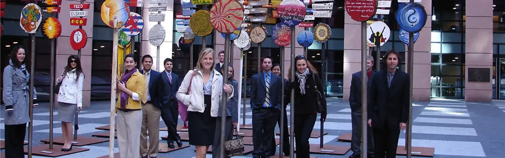 Students attend a conference